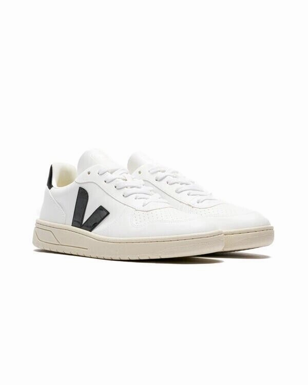 Casual Use discounted shoes Veja V-10 VX0702901B Sneaker Men's White Black Leather Comfort Casual Shoes
