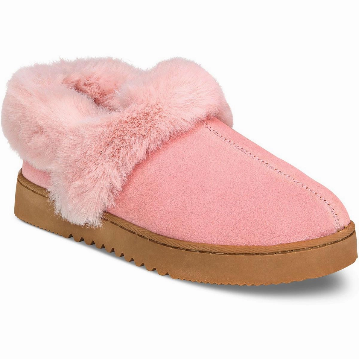 Lolaa Womens Faux Fur Suede Loafer Slippers Innovative technology Travel Essential