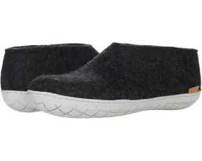 Adjustable Fit Quick Grip Glerups Slipper Unisex M10/W12 Charcoal Wool Round Toe Slip-On Comfort KHD451