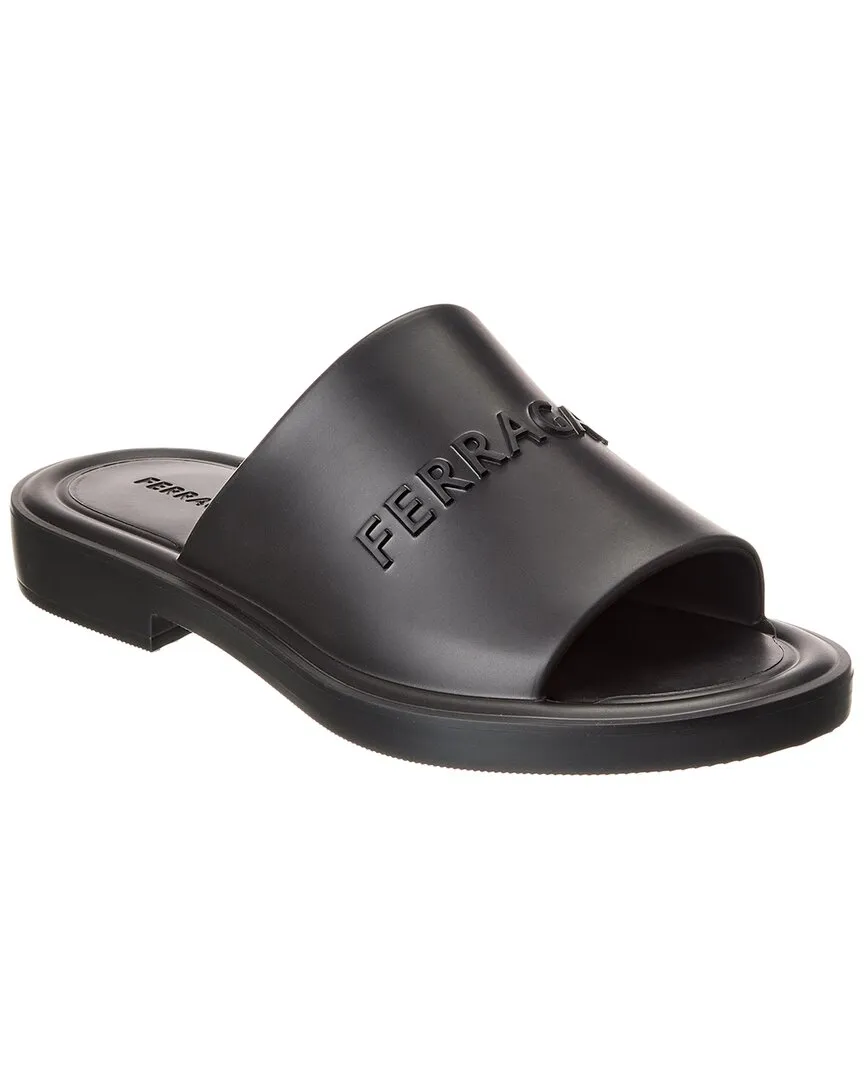 Ferragamo Giuneva Rubber Slide Cool Texture