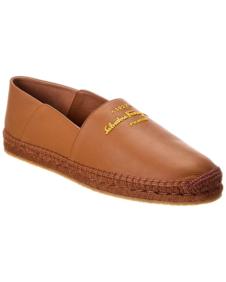 Ferragamo Gus Leather Espadrille Adjust Strap