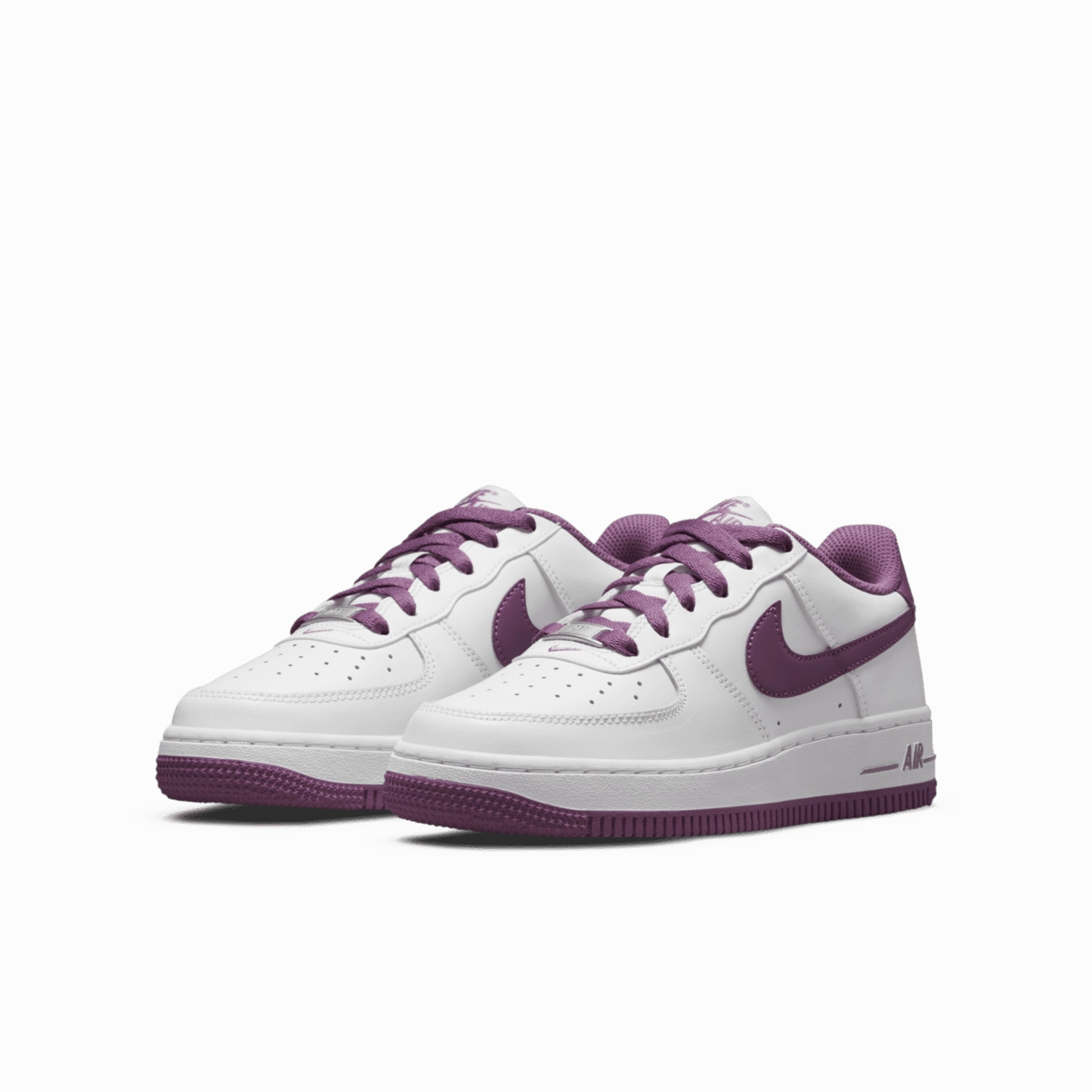Gravel Terrain Anti-microbial treatment Nike Air Force 1 Low DH9600-101 Sneakers Boys White Mauve Leather Low Top Shoes