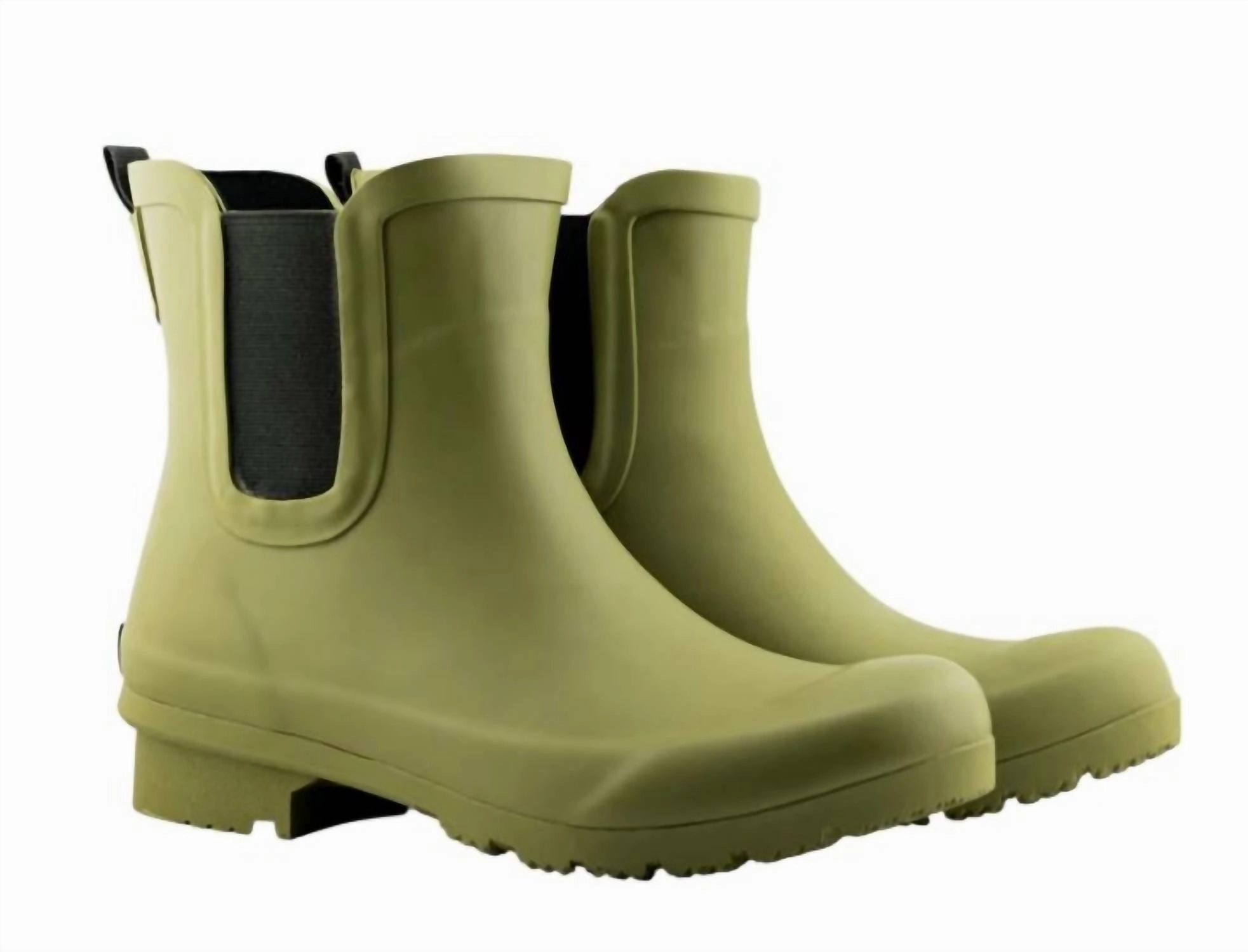 Women's Chelsea Rain Boots In Olive Layered Support