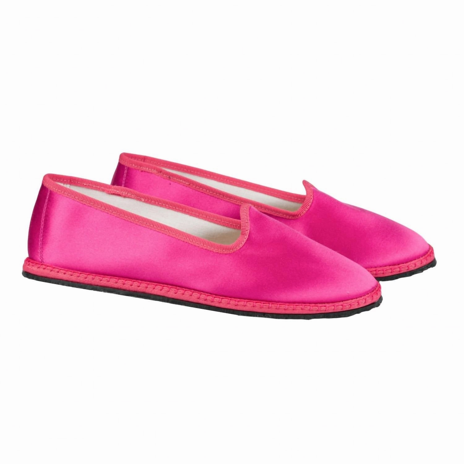 foldable Women's Classic Silk Furlana Slippers In Fragola
