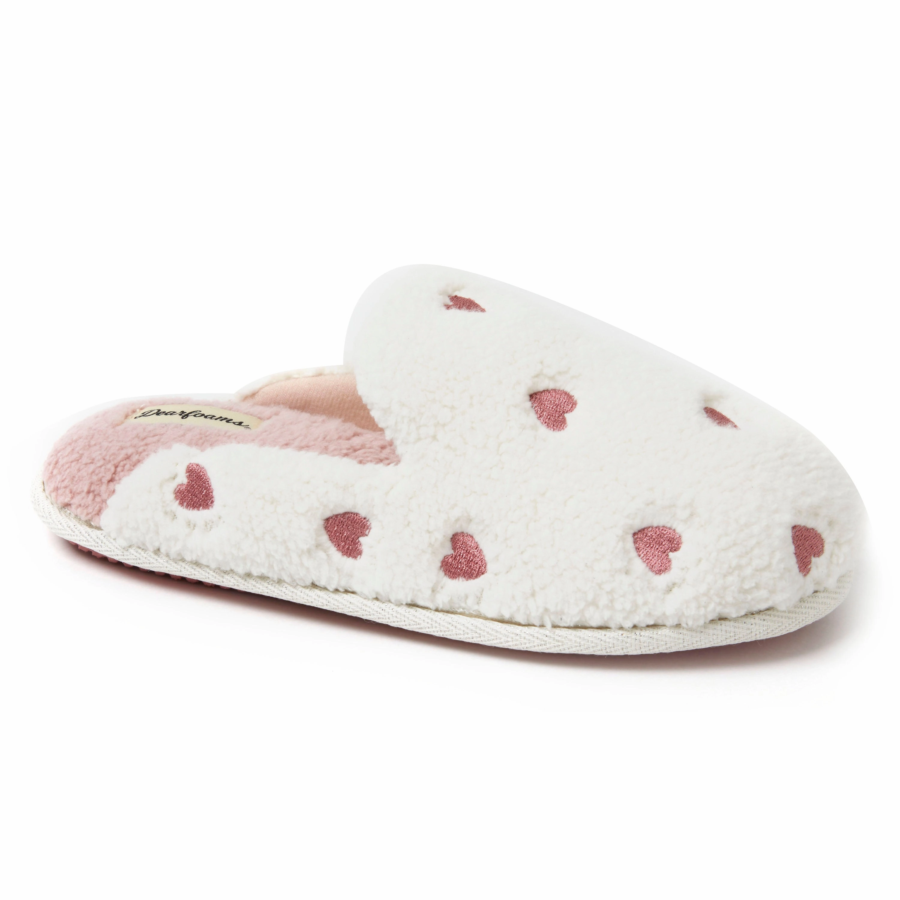 Carbon plate Cushioned Insole Dearfoams Women's Valentines Day Scuff Slipper