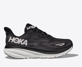 Hoka One One Clifton 9 1127895-BWHT Sneakers Men's Black White Running Shoes performance - brand shoes Comfortable Heel Cup