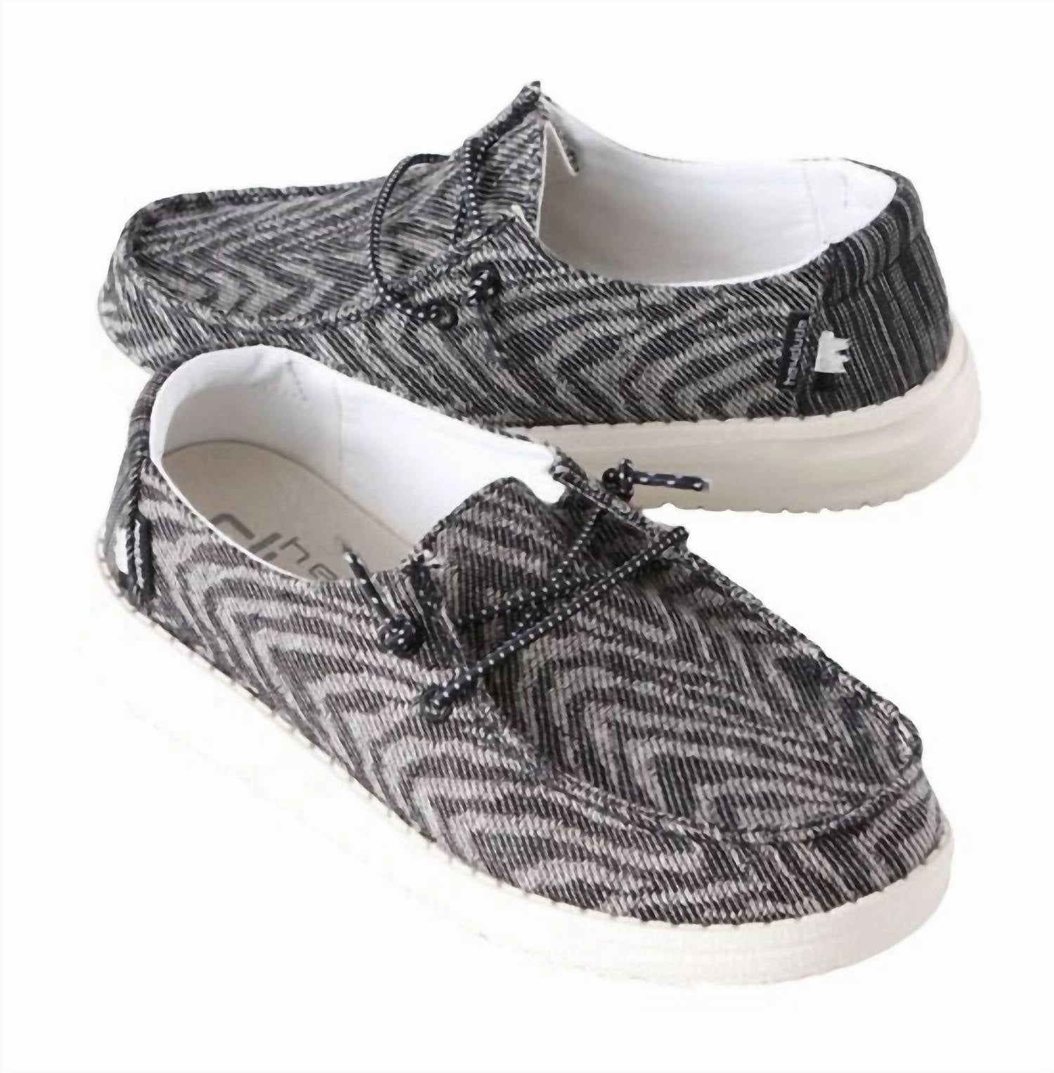 Urban breathability Girl's Wendy Youth Woven Shoes In Zebra Black Stripe