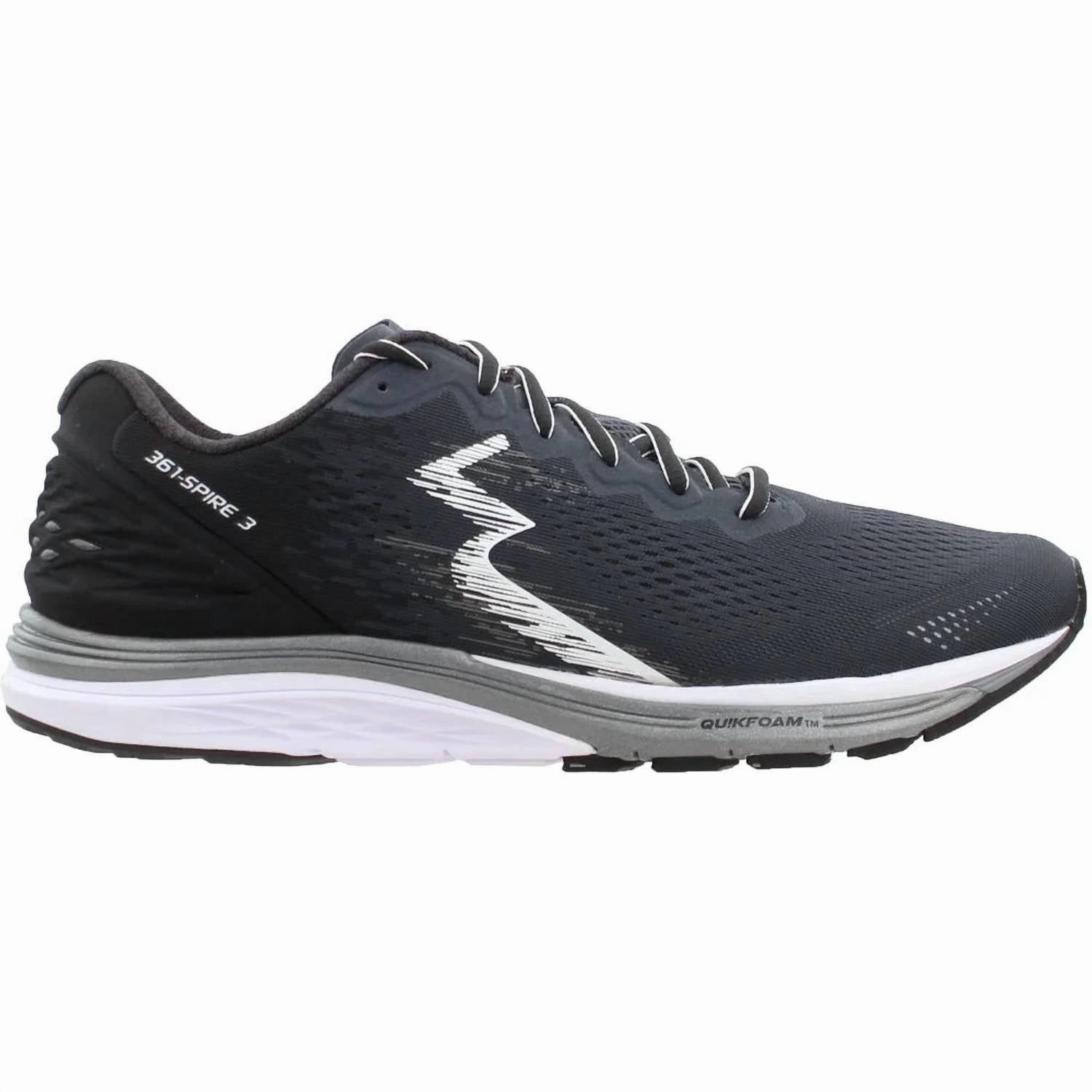 Men's Spire 3 Running Shoes - Medium Width In Ebony Black urban - running private - label running option