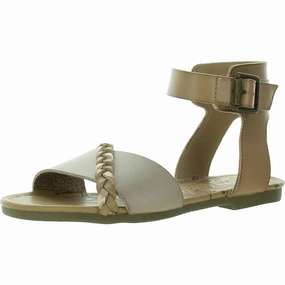 Girls Buckle Faux Leather Ankle Strap Instant Fit