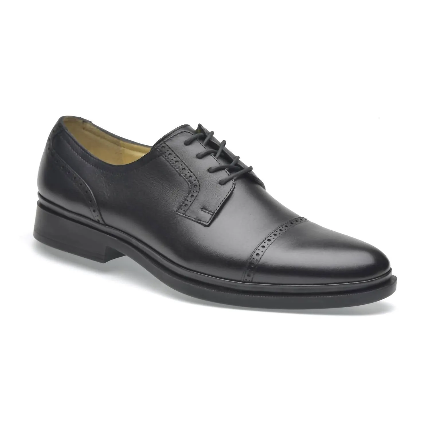 Men's Leather Oxfords Classic In Black Wholecut Oxfords Charcoal Oxfords
