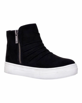 Travel Light Boosted fit Girl's Amanda High-Top Sneakers In Black Microsuede