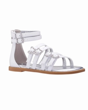 Girl's Brie Sandals In White Balanced feel