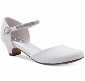 Girl's Cera Sandals In White Wide Straps Open Toe