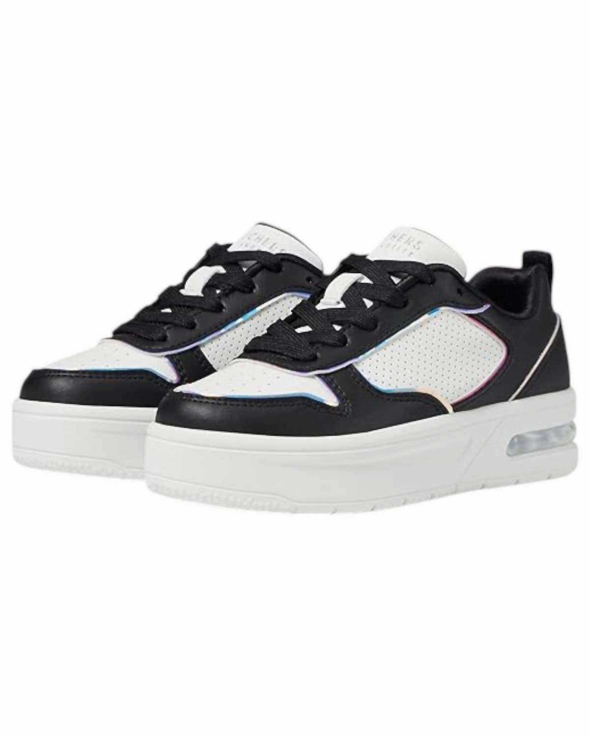 Girl's Court Hi- Air Sneakers In Black Durable Rubber