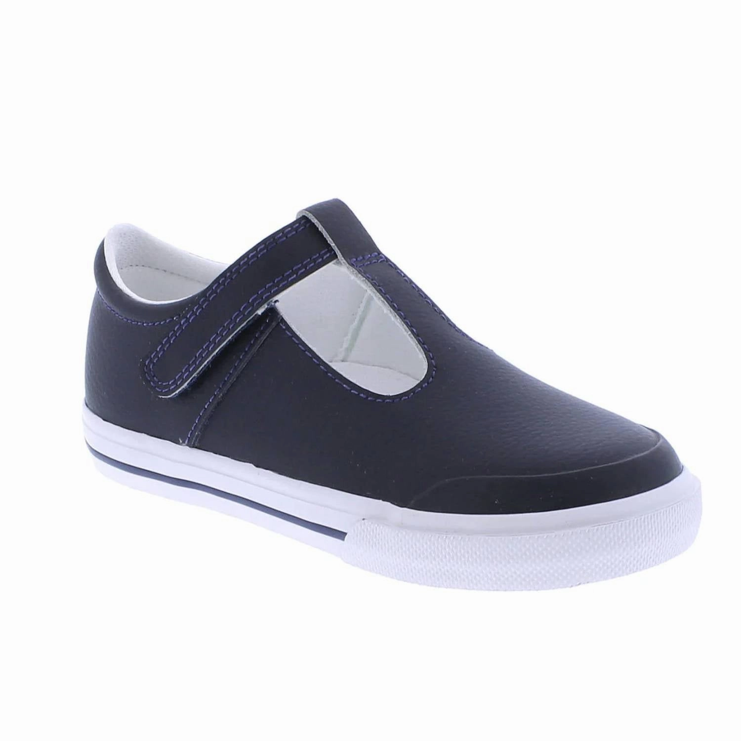 Layered Look Girl's Drew Sneakers In Navy Leather