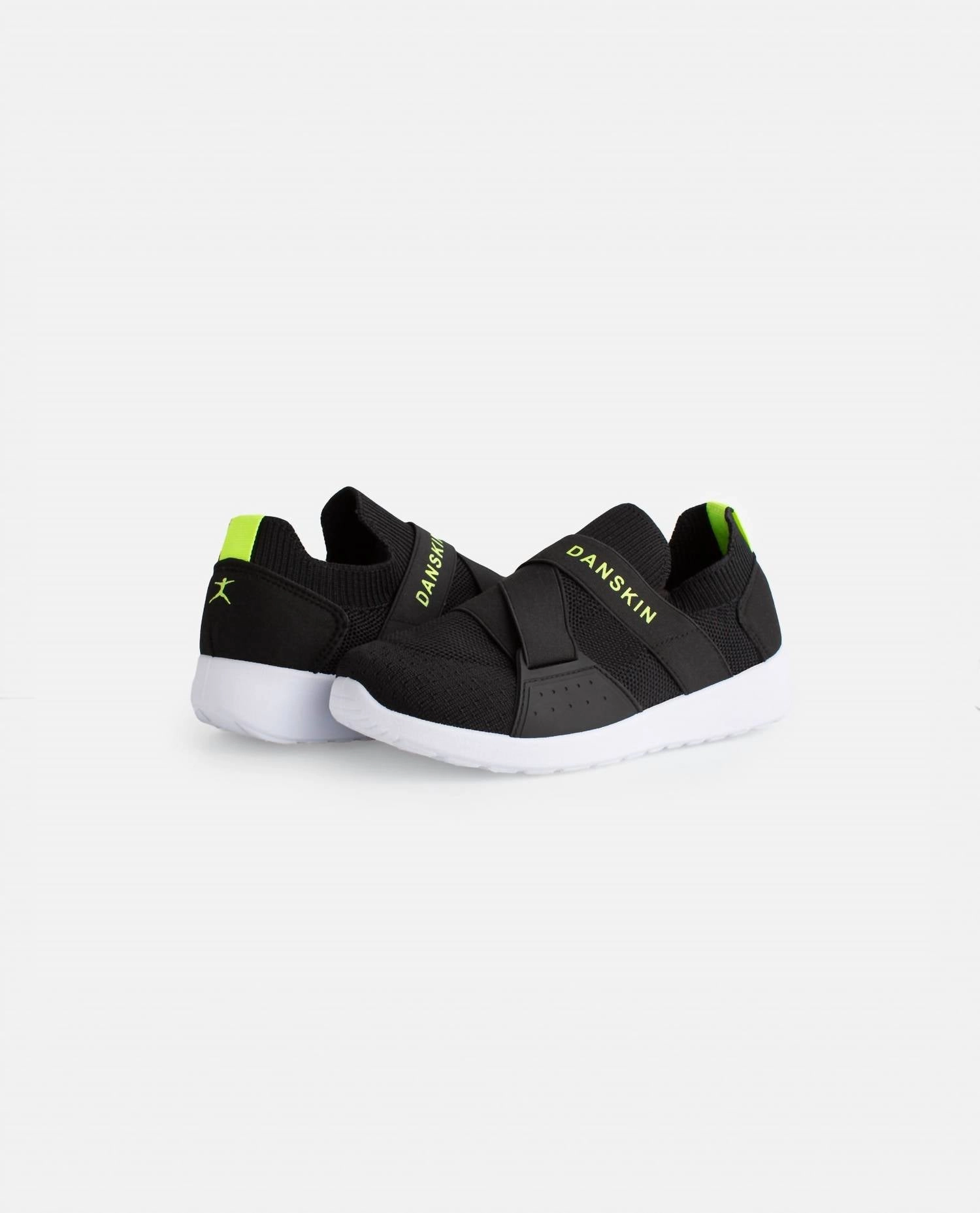 Sophisticated Comfort Girl's Elite Slip On Sneaker In Black/lime