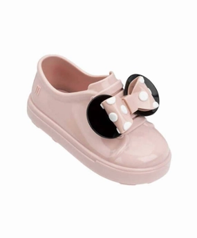 Stitch Detail Understated Edge Girl's Mini Be Shoes In Minnie Pink/black
