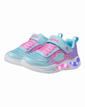 Durability Temperature Regulating Fabrics Girl's Wavy Beams Ombre Express Sneakers In Mint Multi