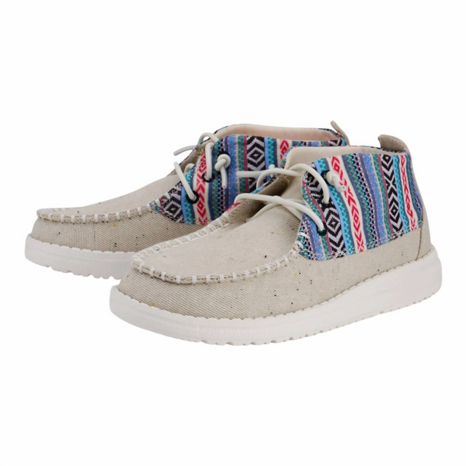 Long-Distance Support Girl's Youth Wendy Mid Boho Crafted Shoes In Light Grey/multi