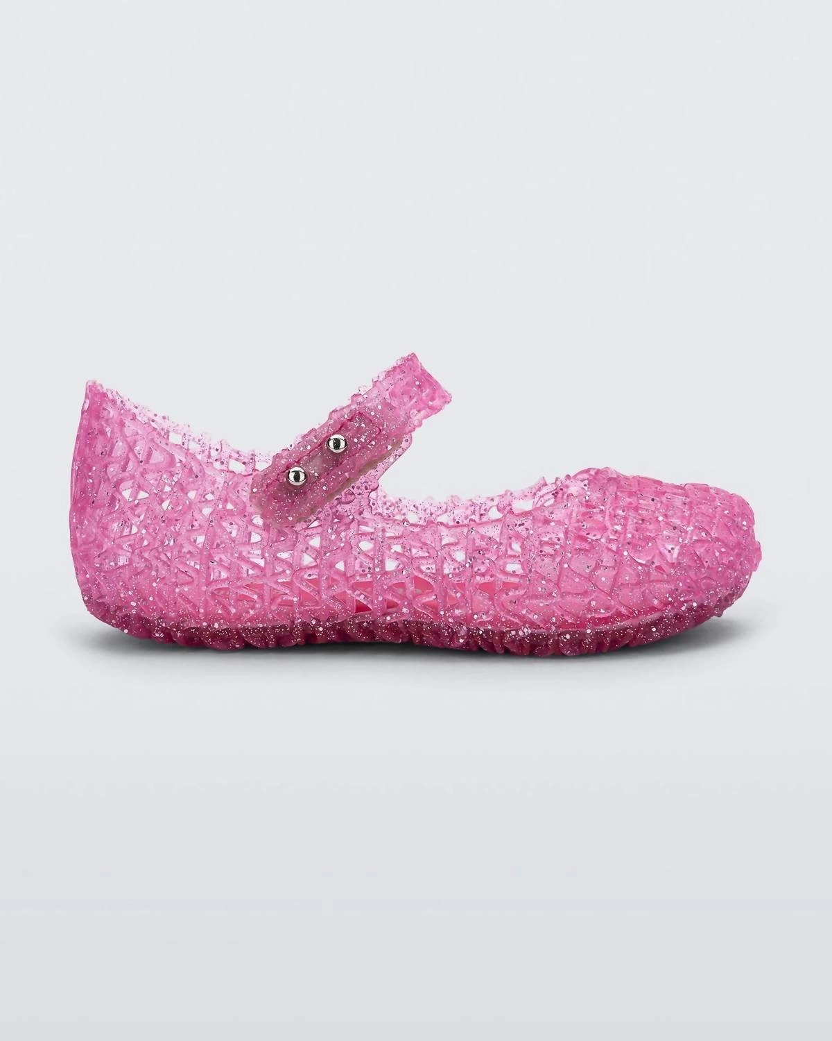 Low Tone Soft Motion Girls' Campana Papel Flats In Pink Glitter