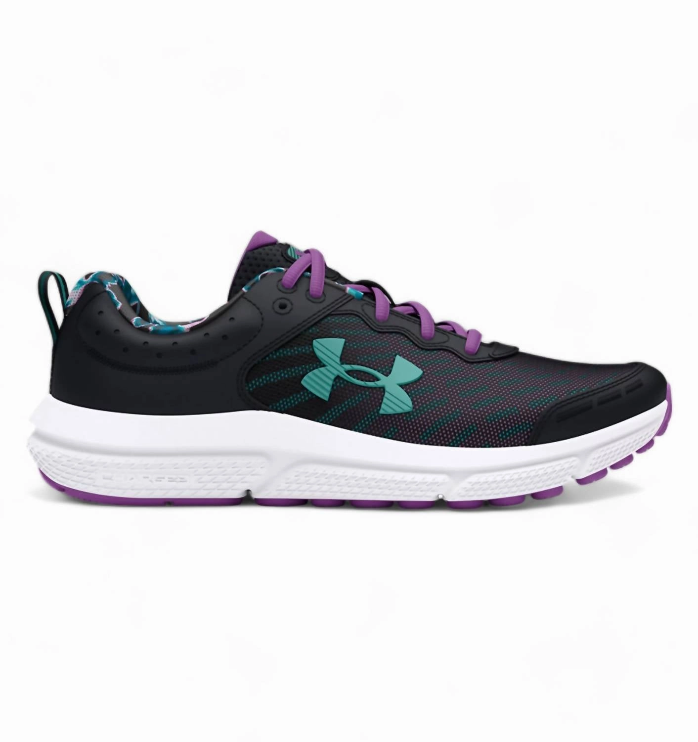 Girls' Grade School Assert 10 Print Sneakers In Black/provence Purple/radial Turquoise Step Ease Flattering wear
