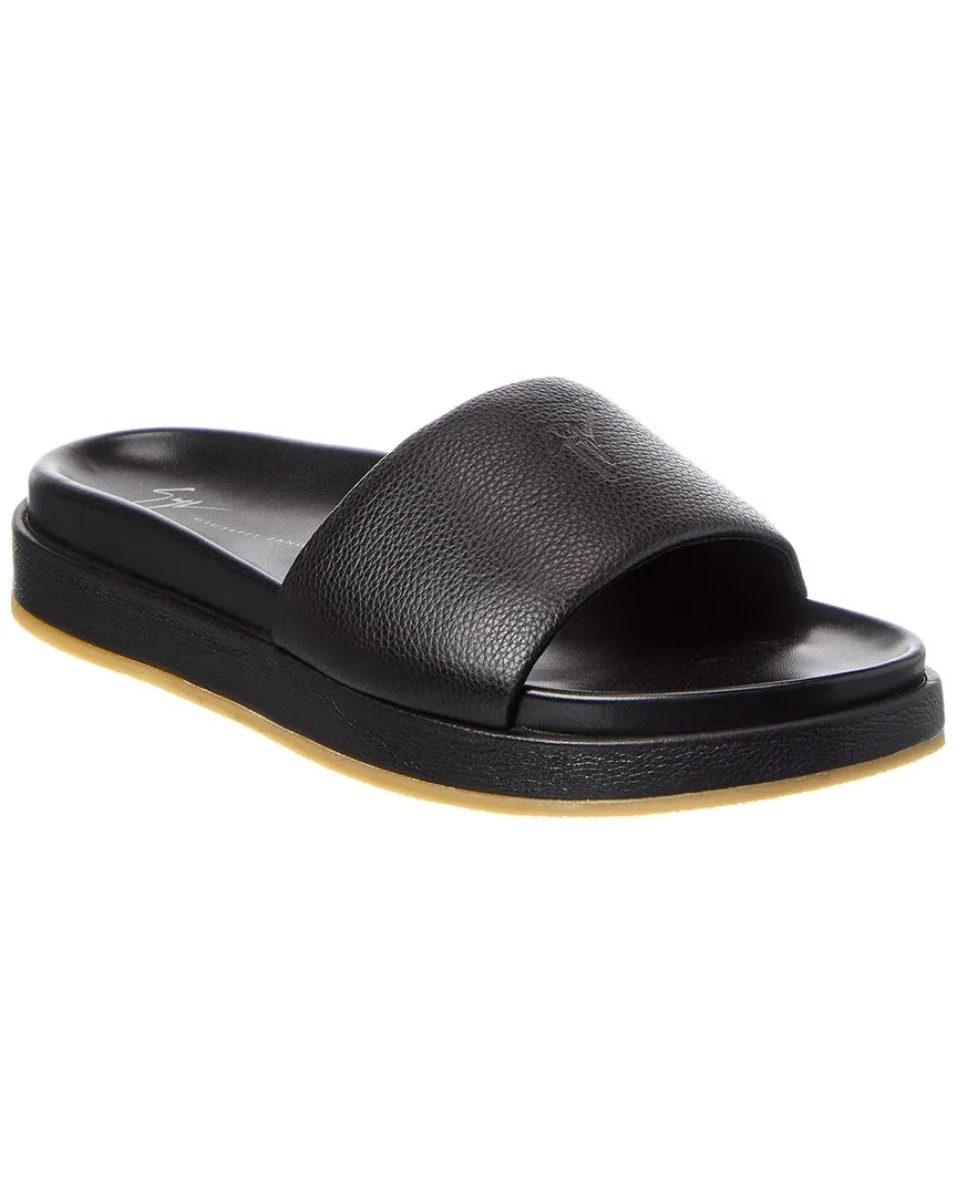 No Rub Comfortable For Walking Giuseppe Zanotti Indi Leather Slide