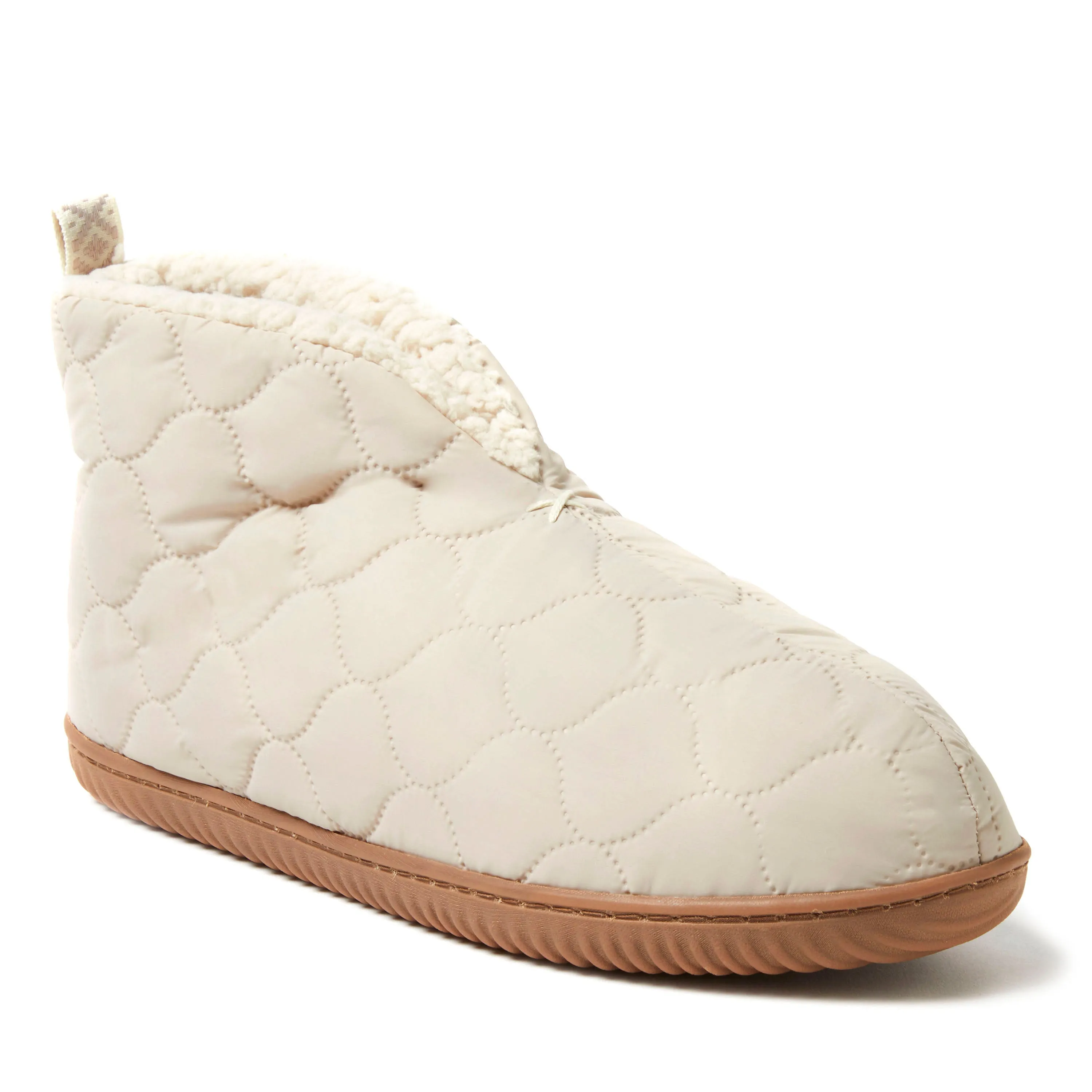 Relaxed Fit synthetic leather Dearfoams Men's Warm Up Bootie Slipper