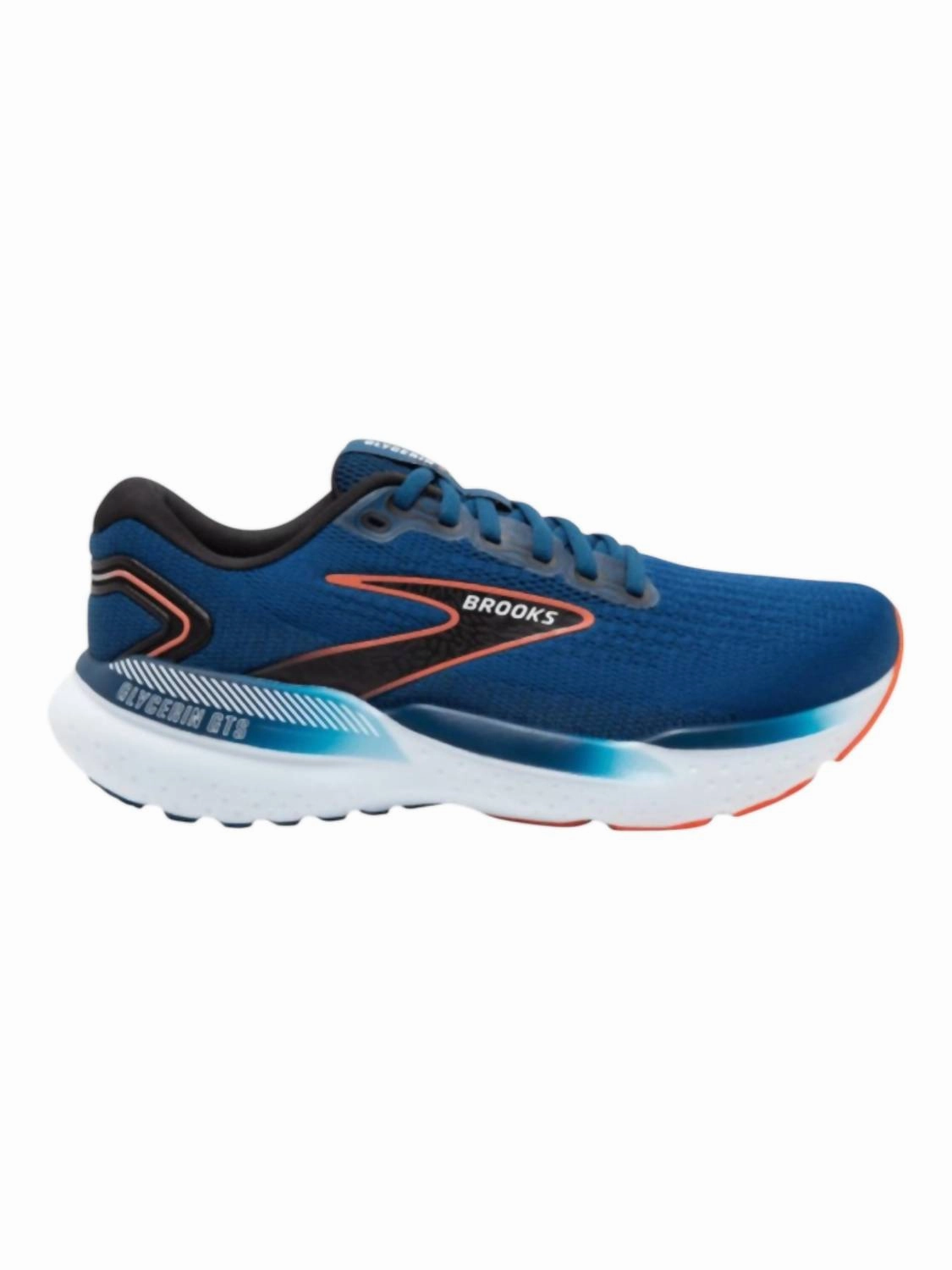 Men's Glycerin Gts 21 Shoes In Blue Opal/black/nasturtium Rugged Track Training