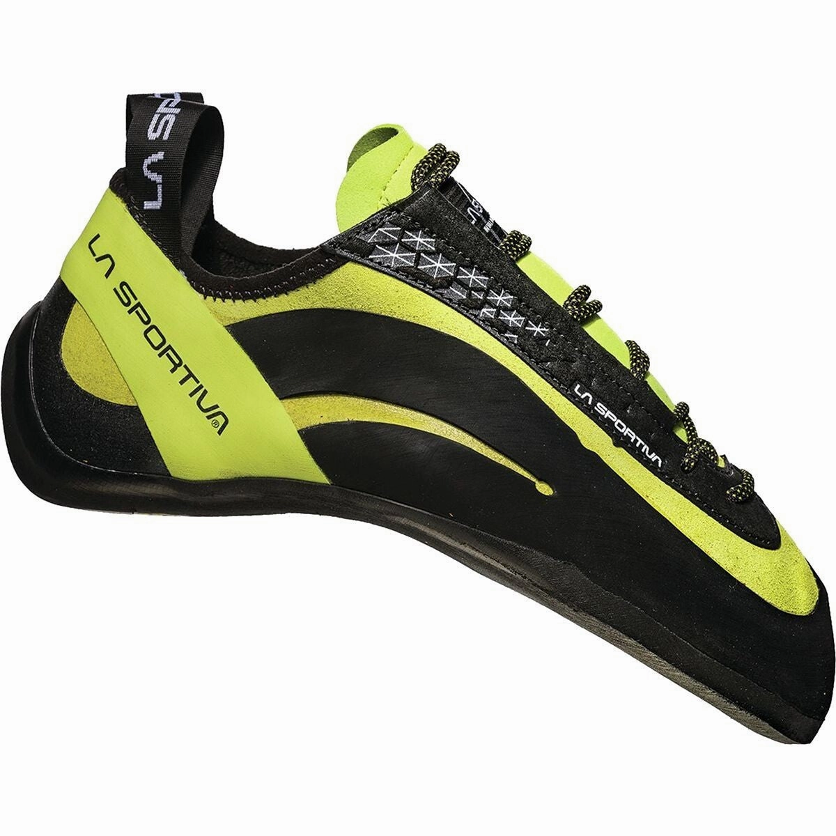 warm - weather forefoot - support - feature shoes La Sportiva Miura Men's 7.5 Black Green Lace Up Athletic Climbing Shoes EEE4197