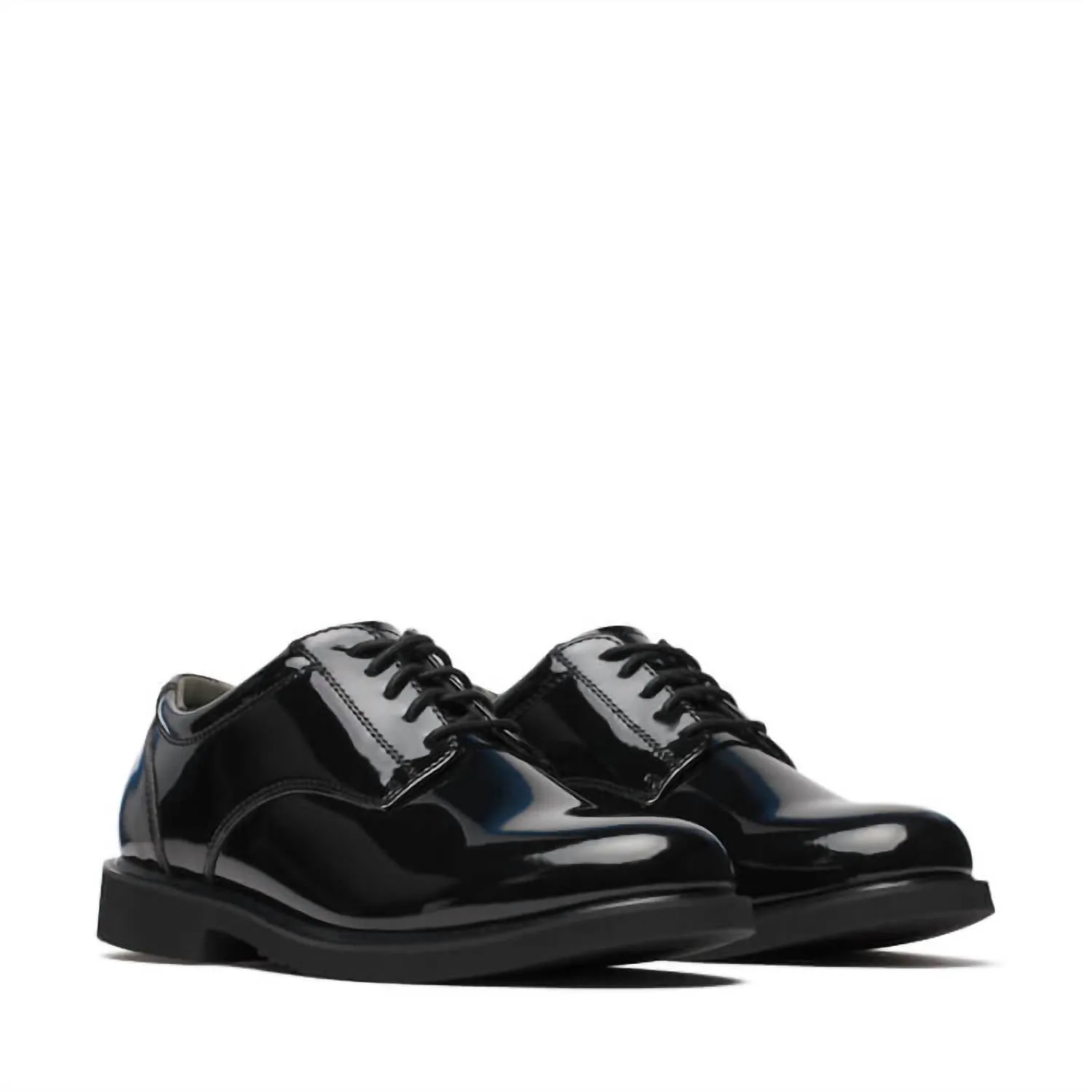 Men's Classics Uniform Poromeric Oxford Shoes In Black Patent Premium Leather Office Fashion Style