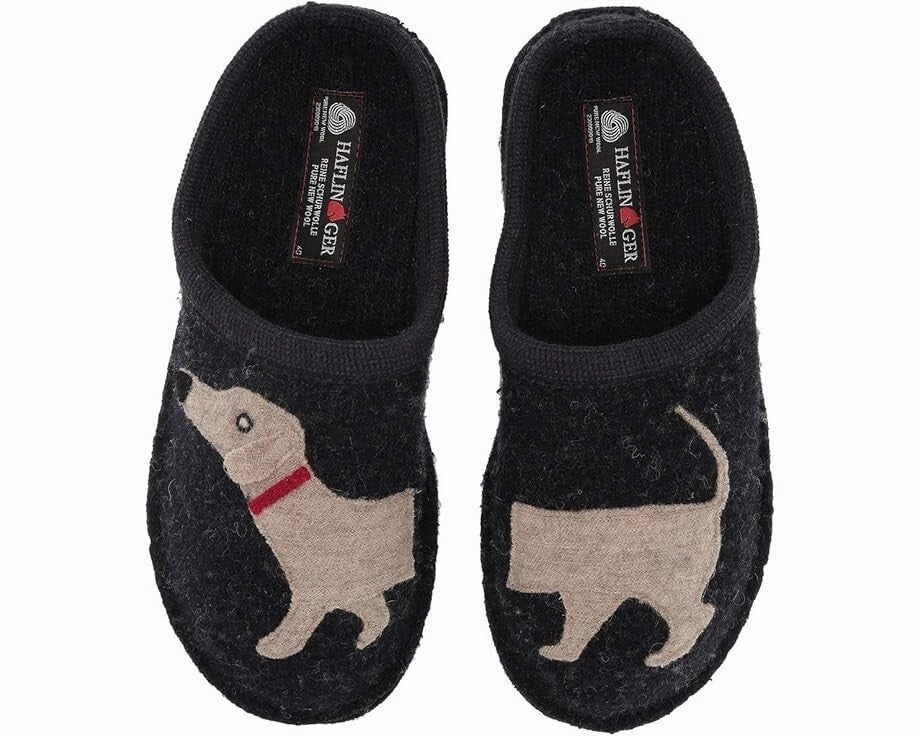 Durable Rubber Outsole Haflinger Doggy Slippers Women's US 5 Blue Wool Round Toe Slip On Shoes JDM1832