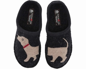 Durable Rubber Outsole Haflinger Doggy Slippers Women's US 5 Blue Wool Round Toe Slip On Shoes JDM1832