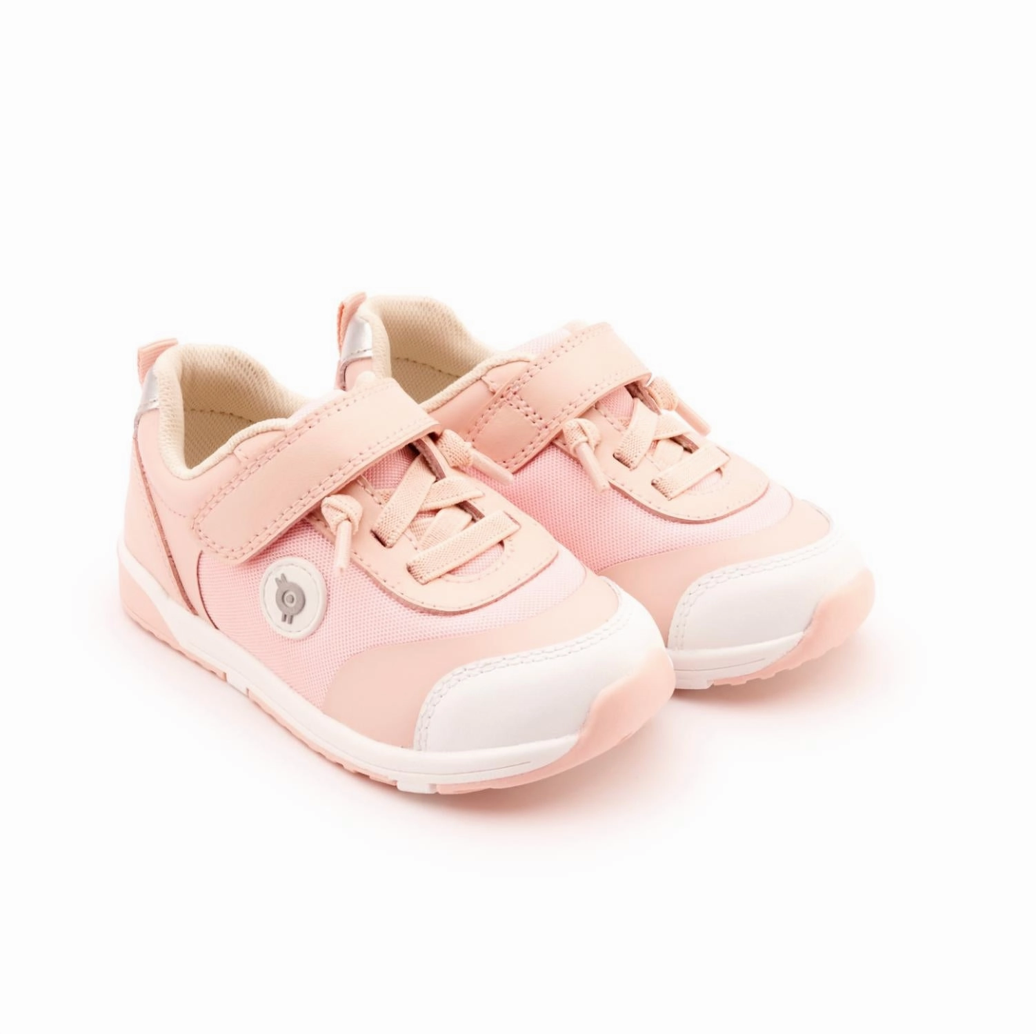 Synthetic synthetic leather Girl's Team Kix Sneaker In Powder Pink/silver/white