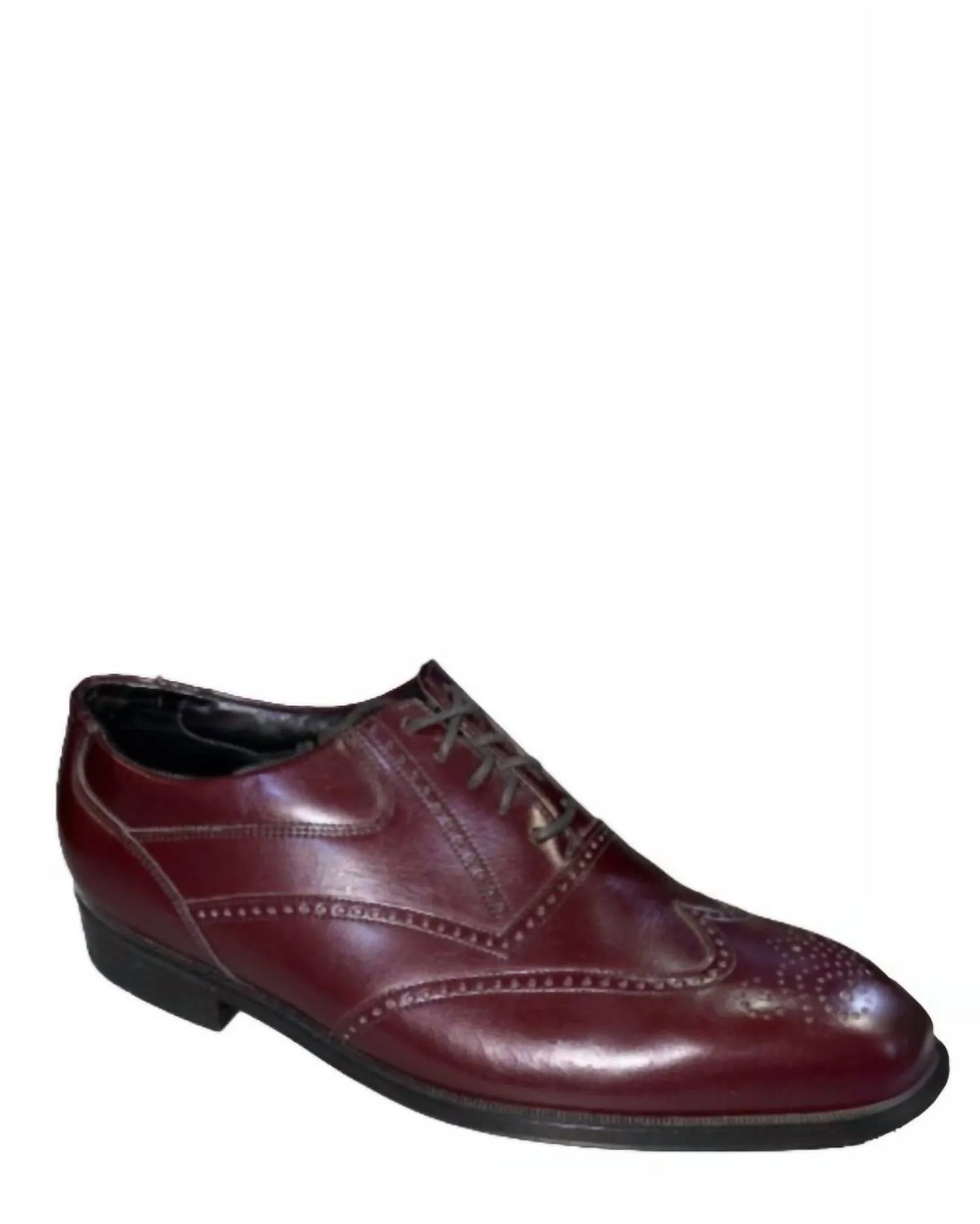 Men's Eaton Oxford Shoes In Burgundy Stylish Support