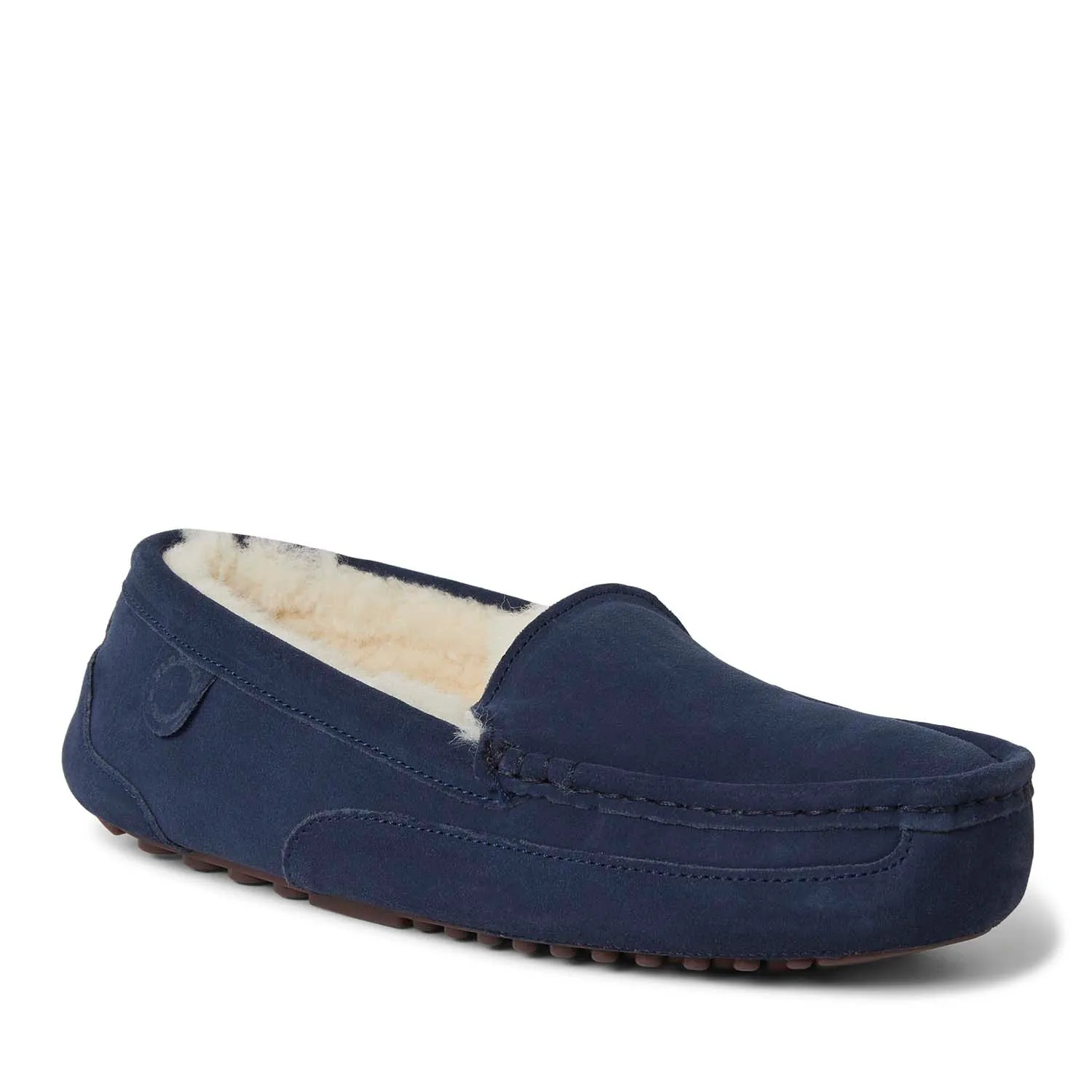 Fireside By Dearfoams Men's Melbourne Genuine Shearling Moccasin Sandal Clasps Daily Mobility