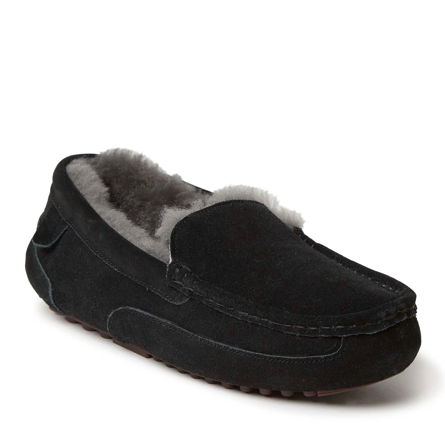 Comfortable Fireside By Dearfoams Men's Melbourne Genuine Shearling Moccasin