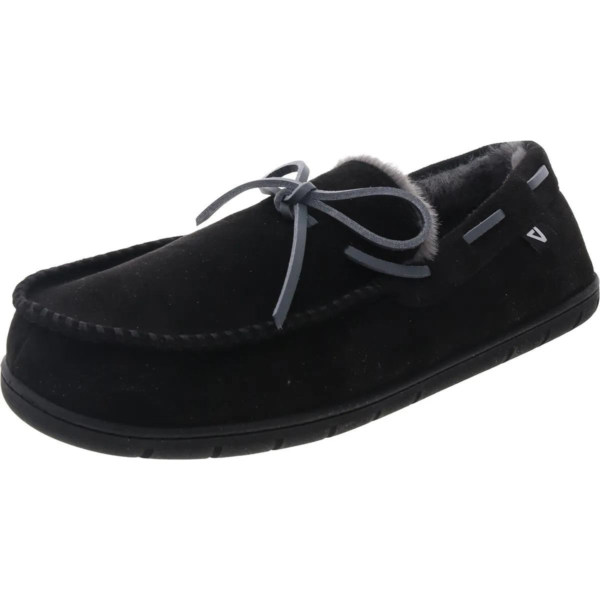 All-day Casual Footwear Leg Ease Mens Faux Fur Lined Faux Suede Moccasin Slippers