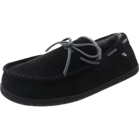 All-day Casual Footwear Leg Ease Mens Faux Fur Lined Faux Suede Moccasin Slippers