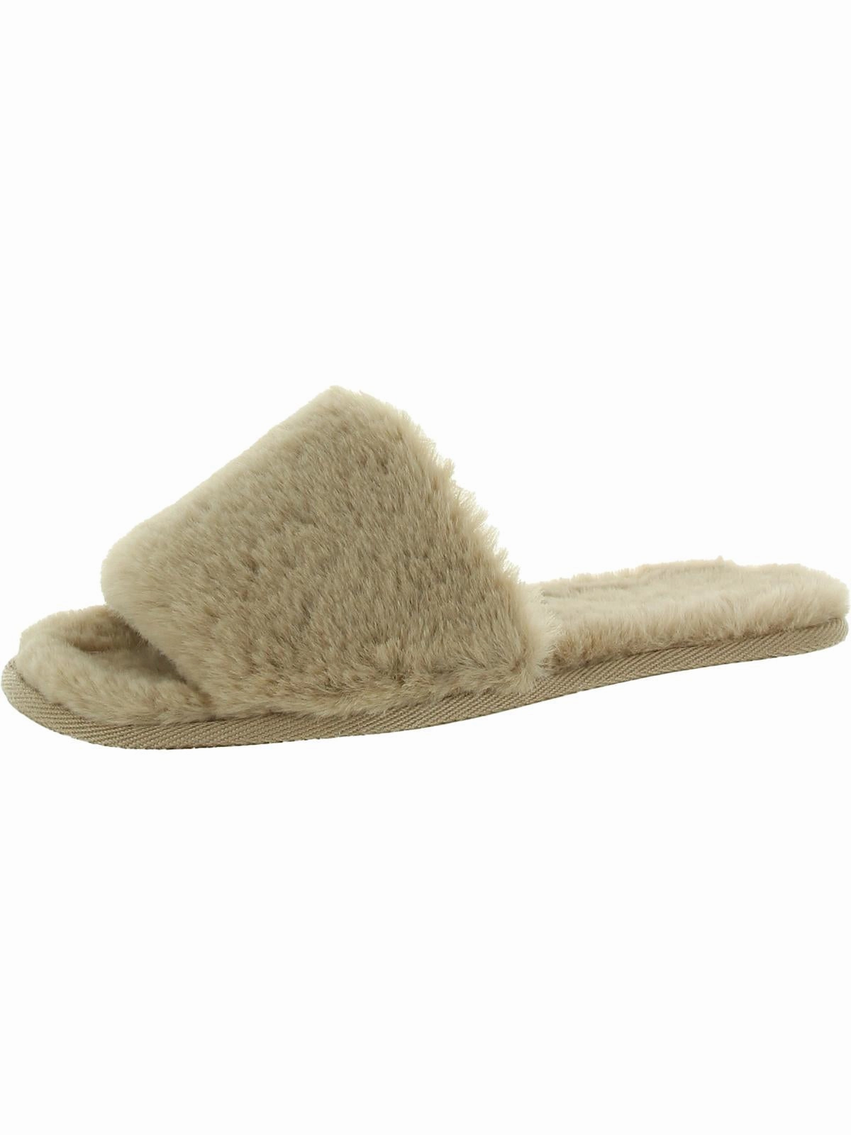 PaddedTongue Beach Slip Comfort Womens Faux Fur Slip On Slipper Shoes