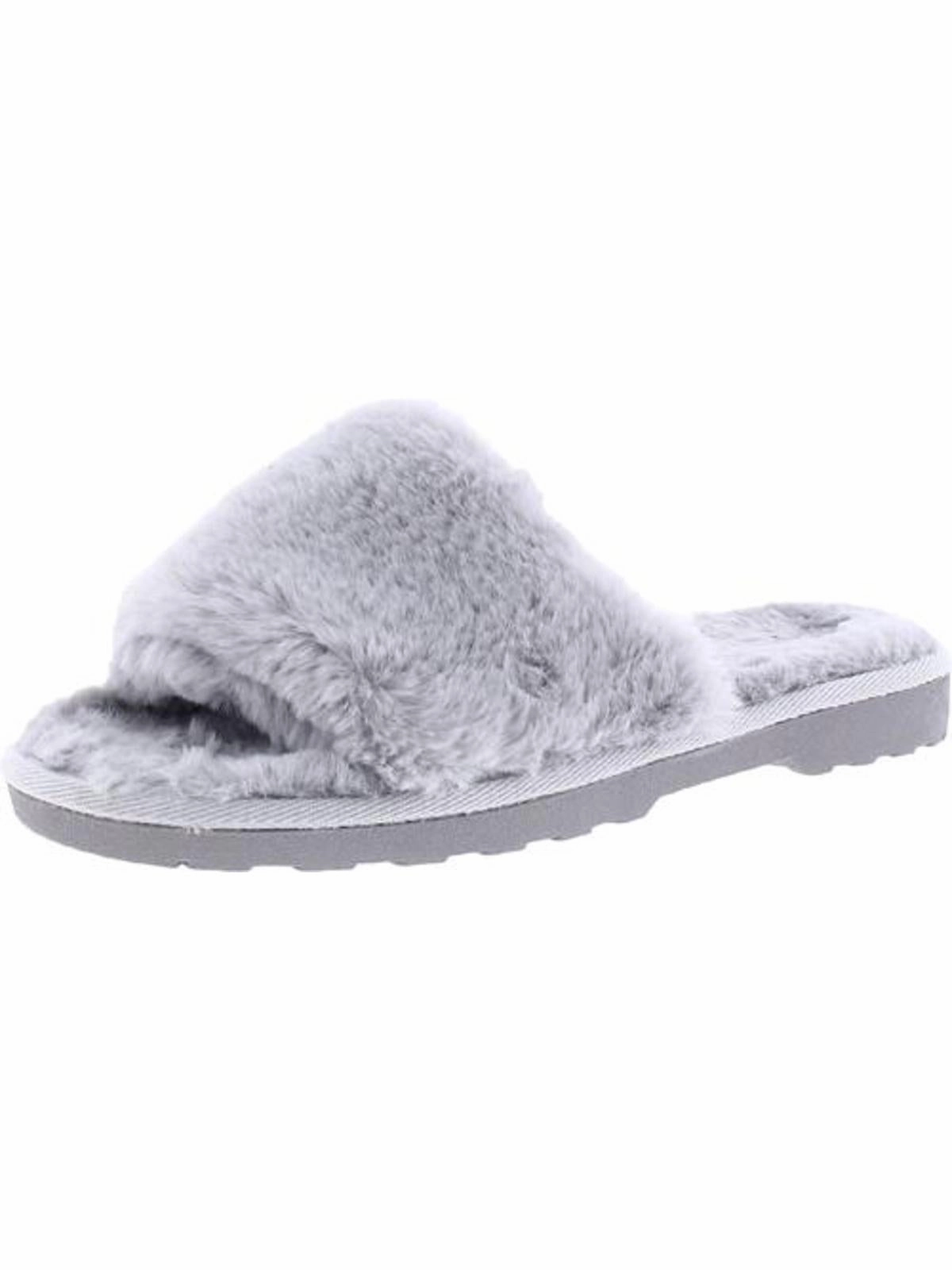 Womens Faux Fur Slip On Slipper Shoes Comfort arch Elegant Touch