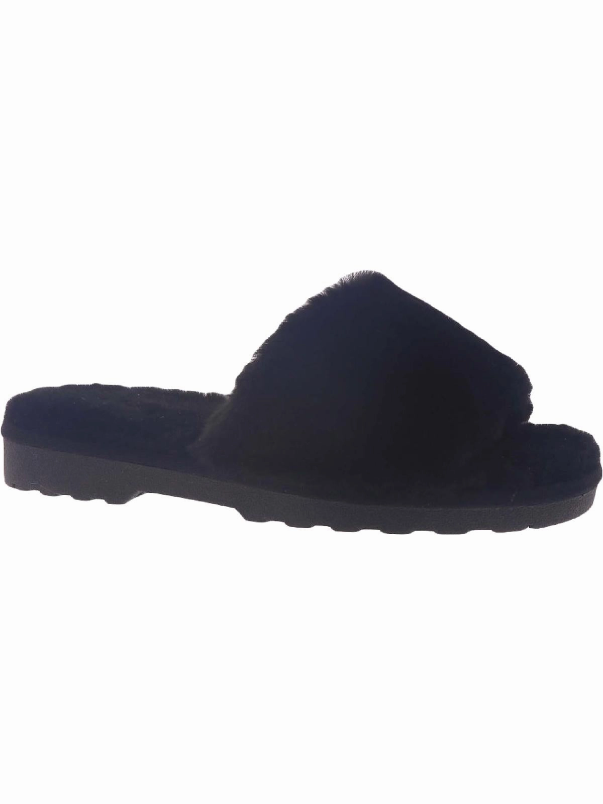 Womens Faux Fur Slip On Slipper Shoes Road Perfect For Pools