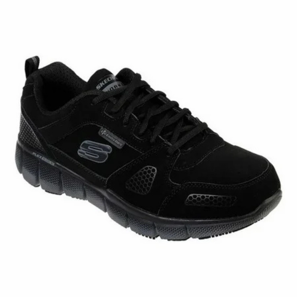 Skechers Work Telfin Thordd ESD Sneakers Men's  Black Walking Shoes GBNC1183 Lightweight Flexibility Torsion Support