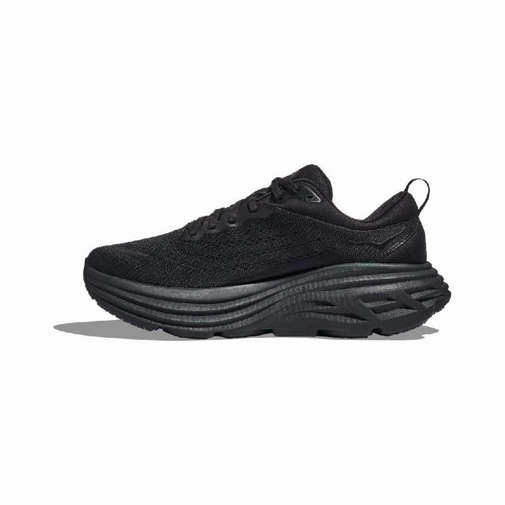 HOKA ONE Bondi 8 Mens Running Shoes - Black Soft Ride Men's