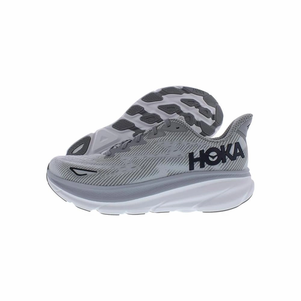 Hoka One Mens Clifton 9 Road Running Shoes - Harbor Mist/Black running shoes for fitness - oriented men Balance training