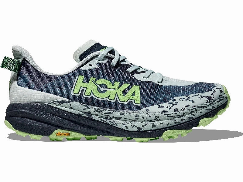 indoor sole Metallic accents Hoka Speedgoat 6 Sneaker Men's D Droplet Nautical Dk Trail Runner VER555