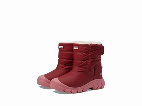 Hunter Intrepid Snow Boots Kids Burgundy Insulated Waterproof Ankle JOBB1018 Ski Enthusiast