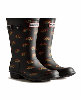 Hunter Original Mini Rainbow Print Boot Insulated Cold Weather Commuter Minimal Build