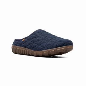 Sleek Finish Bogs Snowday II 78889-402 Slippers Women's  Blue Quilted Cozy Shoes JOBB1625