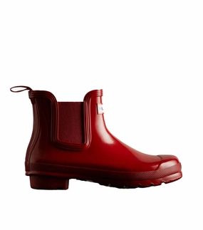 Women's Original Gloss Chelsea Boots In Military Red Work Approved Premium Performance