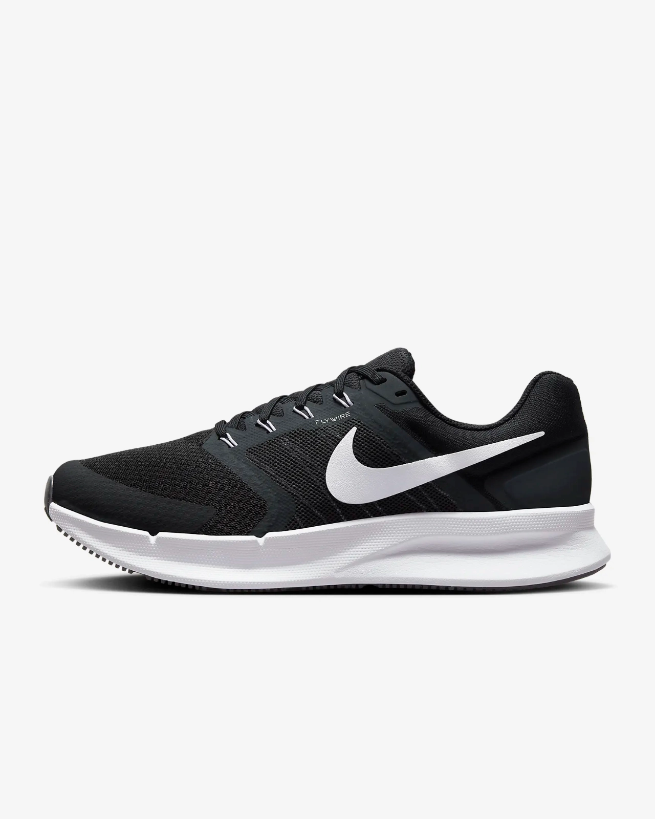 Nike Run Swift 3 DR2695-002 Sneaker Men's Black White Lace Up Road Running Shoes machine - washable